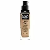NYX Professional Makeup Base de maquillaje Can't Stop Won't Stop Full Coverage Foundation, Larga duración, Waterproof, Fórmula vegana, Acabado mate, Tono: Beige
