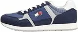 Tommy Jeans Runner Sneaker Hombre Casual Low Top, Azul (Dark Night Navy), 43