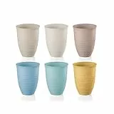 Guzzini Tierra - Juego de 6 vasos altos Post Consumed Recycled de poliéster, multicolor, 9,8 cm