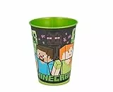 Stor Vaso Infantil de plástico Reutilizable de 260 ml de Minecraft