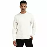 Calvin Klein Sudadera Hombre Sweatshirt Badge Crew Neck sin Capucha, Marfil (Ivory), XXS