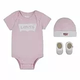 Levi's Classic batwing infant hat bodysuit bootie set 3pc Bebé-Niños Rosa (FAIRY TALE) 6-12 meses