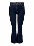 ONLY CARMAKOMA Carsally HW Flared Jeans Dnm Bj370 Noos, Dark Azul Denim, 46W x 32L para Mujer
