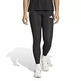 adidas Mujer Essentials 3-Stripes Cotton Leggings, Black/White, M