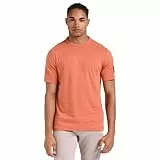 Calvin Klein Camiseta de Manga Corta Hombre Badge Regular con Cuello Redondo, Naranja (Aragon), S