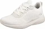 Skechers Bobs Squad Tough Talk, Zapatillas Mujer, White Engineered Knit, 39 EU