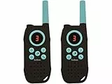 LEXIBOOK, Walkie-talkies, 5km / 3 Millas, Sonido Digital, Juego de comunicación Interior y Exterior, Clip para cinturón, Azul, TW42