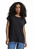 Urban Classics Ladies Extended Shoulder Tee, Camiseta Mujer, Black, L