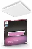 Philips Hue Surimu Luz de panel cuadrado de iluminación inteligente de ambiente en blanco y color, 60x60 cm, con Bluetooth, funciona con Alexa, Google Assistant y Apple Homekit, antigua generación.