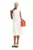 Desigual Vest_filadelfia Vestido, Blanco, L Mujeres
