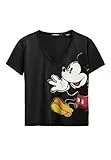 Desigual TS_Mickey Joker T-Shirt, Negro, XL Women's