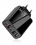 65W Cargador USB C Carga Rápida Cargador USB Múltiple 5 Puertos 2 Tipo C y 3 Tipo A Enchufe Multiple USB-C Adaptador de Corriente Fast Charge PD 3.0 Compatible con Samsung iPhone Huawei iPad 5V 2,4A