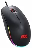 AOC GM500 - Ratón gaming - RGB 16,8 personalizable - 1ms tasa de respuesta - 5000PPP - 20G aceleración