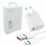 120W Cargador y Cable USB C,6A Turbo Carga Adaptador Cargador y 1M HyperCharge Cable,Compatible con Huawei/Xiaomi/OPPO/Samsung, no Hay Necesidad de Esperar