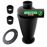 Colector de polvo ciclónico - Taller de extracción - Sistema de extracción de virutas - Colector de polvo ciclónico - Extracción de virutas para aspiradora - antiestático