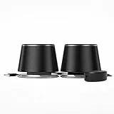 Amazon Basics Altavoces de ordenador con Bluetooth y USB, luz azul, Black