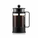 Bodum Kenya Cafetera émbolo, Acero Inoxidable Vidrio de borosilicato Plástico, Negro, Inches