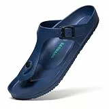 SAGUARO Chanclas de Playa Hombres Antideslizante Flip Flops Mujer Cómodo Piscina Zapatillas Unisex Ducha Pantuflas Respirable Ultraligero Sandalias, Slipper Azul Oscuro 46