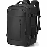 OTAHGK Mochila de Viaje Cabina Avion 40 x 20 x 25 para Ryanair Equipaje de Mano Maletas de Cabina Bolsa de Viaje para Portátil de 14 Pulgadas con Orificio de Carga USB y Bolsillo Antirrobo-Negro