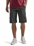 Wrangler Authentics Pantalón Corto Cargo de Sarga Premium para Hombre, Sarga Antracita, 33W