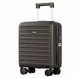 T-LOVENDO.ES Maleta de Cabina Pequeña Viaje Trolley 16” (30L). Equipaje de Mano ryanair, Wizz Air, Easyjet.4 Ruedas 45x35x20cm. Semirigida. Cerradura. Asa telescópica. Negra