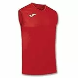 Joma - Camiseta Deportiva Sin Manga Hombre - Ligera y Transpirable Ideal para Todo Tipo de Deporte, Combi, Rojo, L
