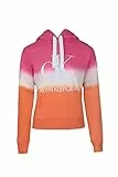 Calvin Klein Jeans - Sudadera con capucha para mujer con logotipo de monograma y teñido anudado (Sherbert Combo, XL)