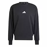 adidas Hombre Essentials FEELCOZY French Terry Sweatshirt, Black/White, L