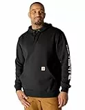 Carhartt Herren Sleeve Logo Hooded Sweatshirt Kapuzenpullover, Schwarz, M