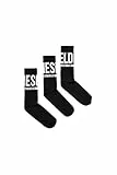 Diesel SKM-RAY-THREEPACK, Calcetines para Hombre, Negro (Black/Black/Black E4101/0qatv), 35/38 (Talla del fabricante: Small), Pack de 3