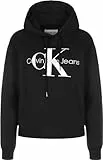 Calvin Klein Sudadera con Capucha para Mujer Hoodie Core Monologo, Negro (CK Black), XL