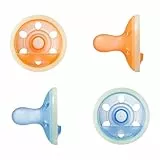 Tommee Tippee Chupete Breast-like Night Glow, 0-6m, paquete de 4, diseño ligero de silicona de una sola pieza