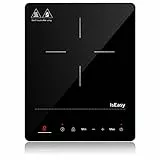 Placa de inducción portátil, IsEasy placa inducción 2100W, placa de cocción de 28 cm-2100W