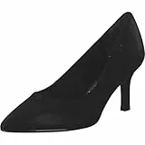 Tamaris Zapatos de Salón para Mujer, de Piel, Tacón de Aguja, Cómodos, Negro Estructura, 39 EU