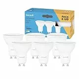Garza - Pack 6 Bombillas Led, Casquillo GU10, Luz Neutra 3000K, 7W, 700 Lúmenes. No Regulable.