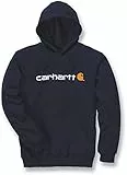 Carhartt Signature Logo Sweatshirt, Sudadera Hombre, Azul Marino Nuevo, XXL