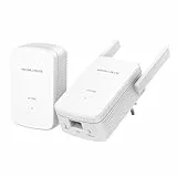MERCUSYS MP510 Kit V2 Powerline Kit Homeplug AV2 hasta 1000Mbps y Wi-Fi 300Mbps, Puerto Gigabit LAN, Plug and Play, Compatible con Todos los routers, tecnología Powerline Alta