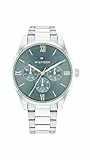 Tommy Hilfiger Reloj Analógico de Cuarzo Multifunción para Mujer con Correa de Acero Inoxidable Plateada - 1782745