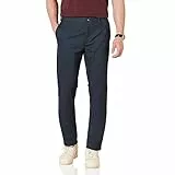 Amazon Essentials Pantalón Chino con Parte Delantera Plana Resistente a Las Arrugas de Corte Ceñido Hombre, Azul Marino, 32W / 30L