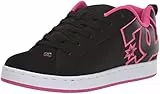 DC Shoes Court Graffik Zapato, Multicolor (Black/Pink Stencil), 38 para Mujer