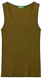 United Colors of Benetton Canotta 3ga2dh010 Camiseta, Verde, M Mujeres