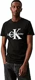 Calvin Klein Camiseta de Manga Corta Hombre Core Monologo Slim Fit, Negro (CK Black), S