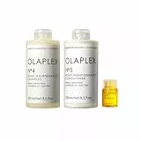 Wash and Shine Hair Kit de Olaplex: Nº.4, 5 y 7. Set de champú y acondicionador para limpiar, hidratar y controlar el encrespamiento hasta 72 horas, Bonding Oil para dar brillo y proteger. Para todo