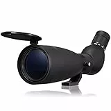 Bresser Spektiv Travel 20-60x80 - Telescopio con trípode de Mesa, Ligero y Compacto para Viajes con Aumento de Zoom Continuo, Incluye Bolsa con Correa y Tapas Protectoras, Color Negro