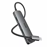 uni Adaptador USB Tipo C a USB 3.0 con 4 Puertos, [5 Gbps, Aluminio] Hub USB C a USB, Concentrador de Datos para MacBook Pro/Air iPad Pro XPS Chromebook iPhone15 Pro/MAX Galaxy, etc - Cable de 60cm