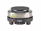 BEPER P101PIA003 Placa caliente eléctrica, Hiero Fundido 500W, 5 Niveles de cocción, Protección contra sobrecalentamiento, Ideal para campistas, segundas residencias, camping, vacaciones o picnic