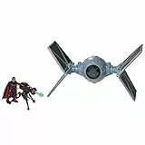 Hasbro Star Wars- Star Wars Mission Fleet Moff Gideon Outland Tie Fighter 2.5-Inch-Scale Figure and Vehicle Playsets Juguete, Multicolor, Piccolo (F11375X21)