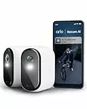 Arlo Essential 3 XL Camara Vigilancia WiFi Exterior 2K, Camara Vigilancia WiFi Interior, Batería De 24 Meses*, Sensor de Movimiento, Alarmas para Casa, Prueba Secure Incluida, 2 Cámaras, Blancas