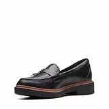Clarks Westlynn Bella, Mocasín Penny Mujer, Piel Negra, 42 EU