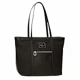Pepe Jeans Christine Bolso Tote Negro 40X29X14 cms Poliéster con Detalles en Piel Sintética by Joumma Bags